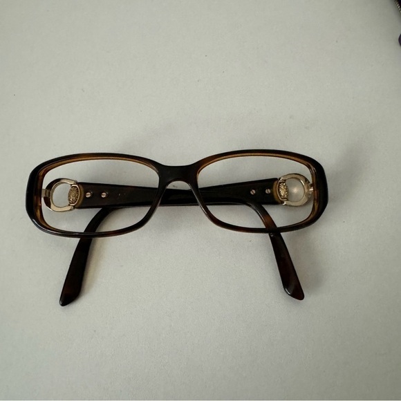 Gucci Eyeglasses GG 3204 UOO Tortoise & Gold Rectangular Frame Italy - Picture 3 of 8